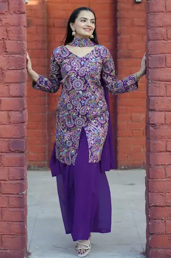 Multi festive wear designer tapeta silk sequence embroidery work and real mirror work  readymade suit