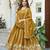 Yellow festive wear designer star georgette heavy 7mm sequence embroidery work readymade suit