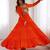 Orange festive wear designer heavy pure soft fox georgette  readymade suit
