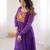 Purple festive wear designer heavy pure soft fox georgette  readymade suit