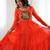 Orange festive wear designer heavy pure soft fox georgette  readymade suit