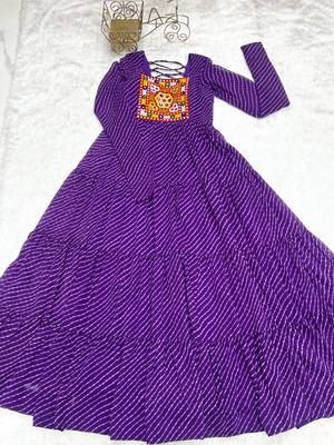Purple festive wear designer heavy pure soft fox georgette  readymade suit 4
