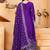 Purple festive wear designer chinon silk sequence embroidery work readymade suit