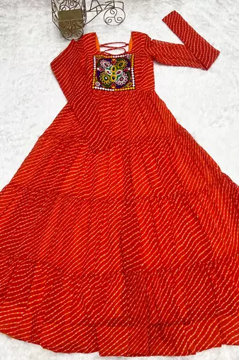 Orange festive wear designer heavy pure soft fox georgette  readymade suit
