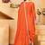 Orange festive wear designer chinon coding sequence embroidery work readymade suit