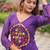 Purple festive wear designer faux georgette gamathi work with real mirror work readymade suit