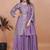 Lavender festive wear designer chinon sequence embroidery work readymade suit