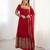 Red festive wear designer heavy georgette heavy multi thread 5mm embroidery sequence work readymade suit