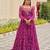 Purple festive wear designer faux georgette gamathi work with real mirror readymade suit