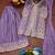 Lavender festive wear designer chinon sequence embroidery work readymade suit