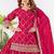 Pink festive wear designer heavy chinnon silk  readymade suit