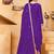 Purple festive wear designer chinon coding sequence embroidery work readymade suit