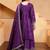 Purple festive wear designer chinon sequence embroidery work readymade suit
