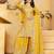 Yellow festive wear designer natural crepe sequence embroidery work readymade suit