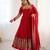 Red festive wear designer heavy georgette heavy multi thread 5mm embroidery sequence work readymade suit