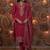 Pink festive wear designer chinon multi sequence embroidery work readymade suit