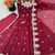 Maroon festive wear designer crunchy silk embroidery sequence work readymade suit