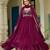 Wine festive wear designer faux blooming georgette embroidery work readymade suit