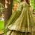 Green festive wear designer heavy crunchy silk heavy embroidery sequence work readymade suit