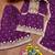 Purple festive wear designer natural crepe sequence embroidery work readymade suit