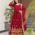 Maroon festive wear designer faux blooming georgette zari & sequins embroidered work readymade suit