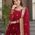 Maroon festive wear designer faux blooming georgette zari & sequins embroidered work readymade suit