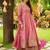 Pink festive wear designer heavy crunchy silk heavy embroidery sequence work readymade suit
