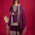Purple festive wear designer trendy elementary designer readymade suit collection