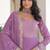 Lavender festive wear designer faux georgette sequins & zari embroidered work readymade suit