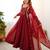 Maroon festive wear designer crunchy silk embroidery work readymade suit