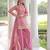 Pink festive wear designer fendy silk sequins embroidered work readymade suit