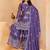 Purple festive wear designer chinon sequence embroidery work readymade suit