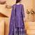 Purple festive wear designer chinon sequence embroidery work readymade suit