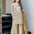 Beige festive wear designer pure jimmy choo silk embroidery sequence work readymade suit