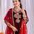 Maroon festive wear designer pure heavy viscose velvet embroidery coding sequence work readymade suit