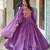 Lavender festive wear designer fendy silk heavy sequence & thread embroidery work readymade suit