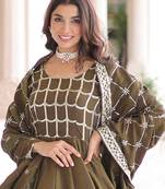 Mehendi festive wear designer nc vichitra sequins & zari embroidered work readymade suit