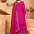 Rani pink festive wear designer chinon  readymade suit