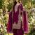 Purple festive wear designer pure gmy silk heavy embroidery sequence work readymade suit