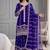 Blue festive wear designer pure fendy silk sequence work readymade suit