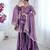 Purple festive wear designer mal chanderi real mirror with handwork readymade suit