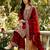 Maroon festive wear designer pure gmy silk heavy embroidery sequence work readymade suit