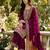 Purple festive wear designer pure gmy silk heavy embroidery sequence work readymade suit
