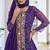 Purple festive wear designer fox georgette mirror with thread with bids look embroidery work readymade suit