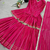 Pink festive wear designer mal chanderi real mirror with handwork readymade suit