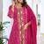 Pink festive wear designer fox georgette mirror with thread with embroidery work readymade suit