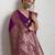 Magenta woven, self design, embellished pure silk banarasi saree with blouse