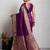 Magenta woven, self design, embellished pure silk banarasi saree with blouse