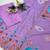 purple muslin floral printed anarkali style kurta set with dupatta