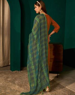 rust silk embroidered straight kurta pant set with dupatta 3